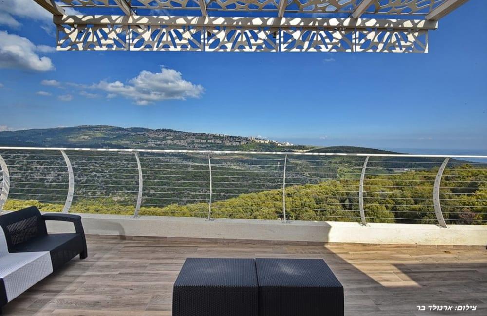 195269 הנוף מהוילה, אחוזת הצוק במרומים, וילה  בכפר שמאי וילות - Vila 4 U