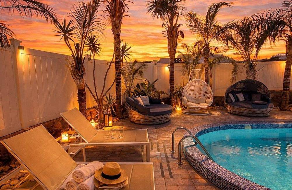 219397 חצר הוילה, וילה תלתן, וילה  באילת וילות - Vila 4 U