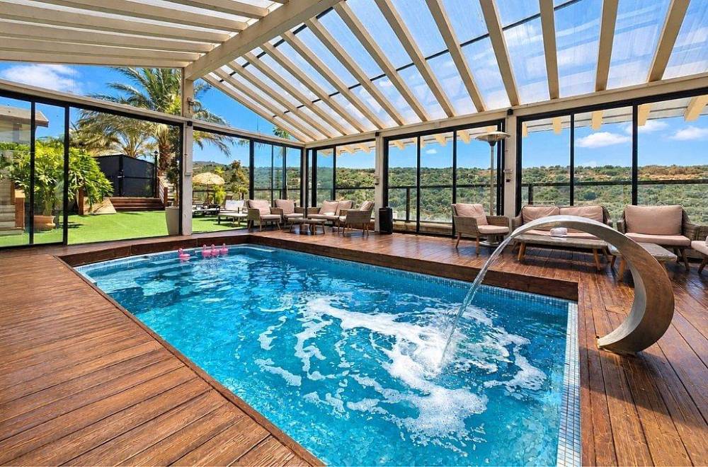 237072 חצר ונוף, אחוזת אביב בהר, וילה  בירכא וילות - Vila 4 U